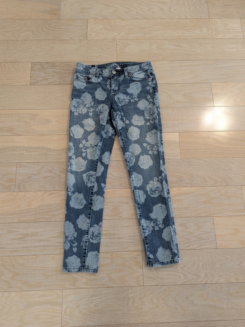 Floral Print Jeans